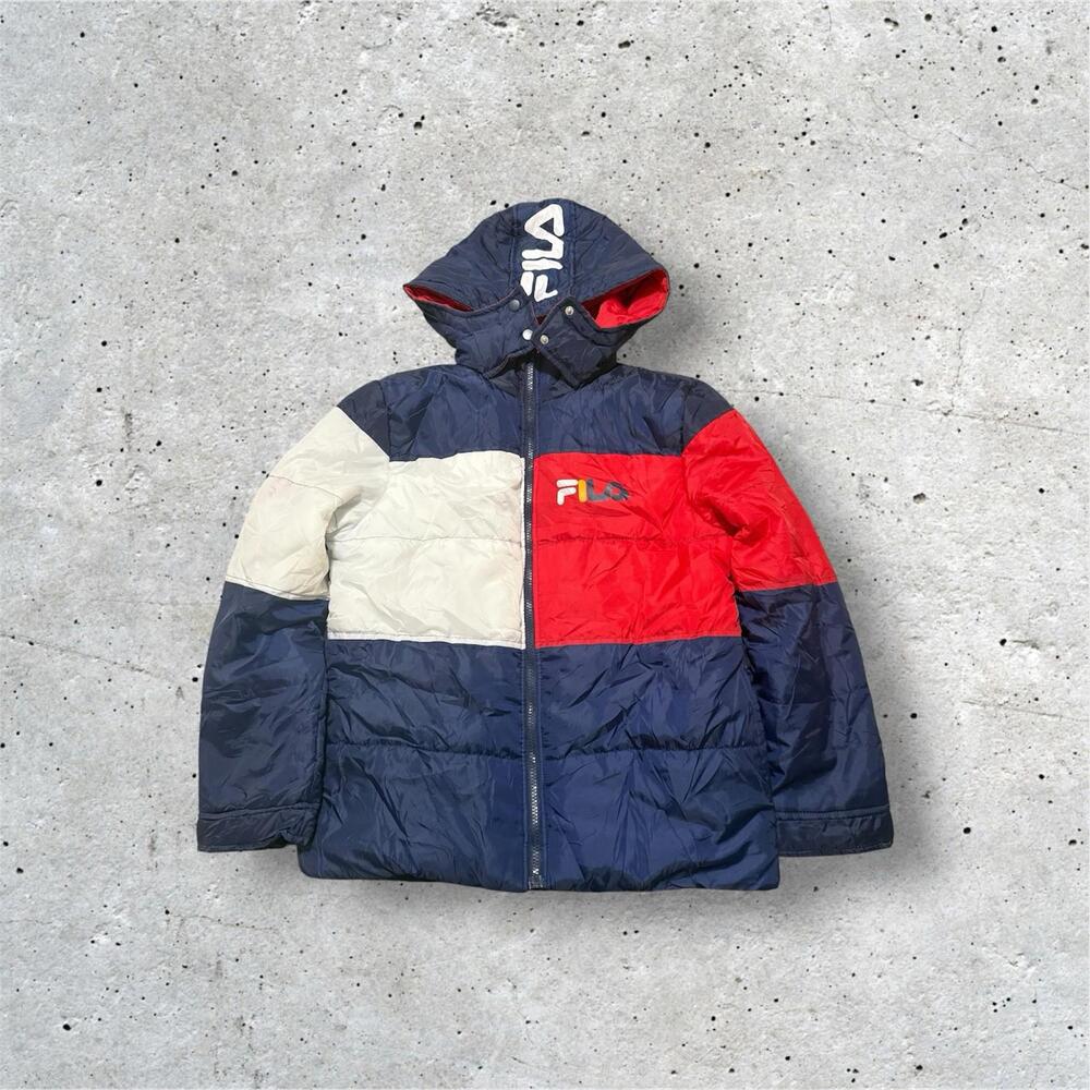 Vintage 90s FILA Puffer Jacket L (14–16) Boys